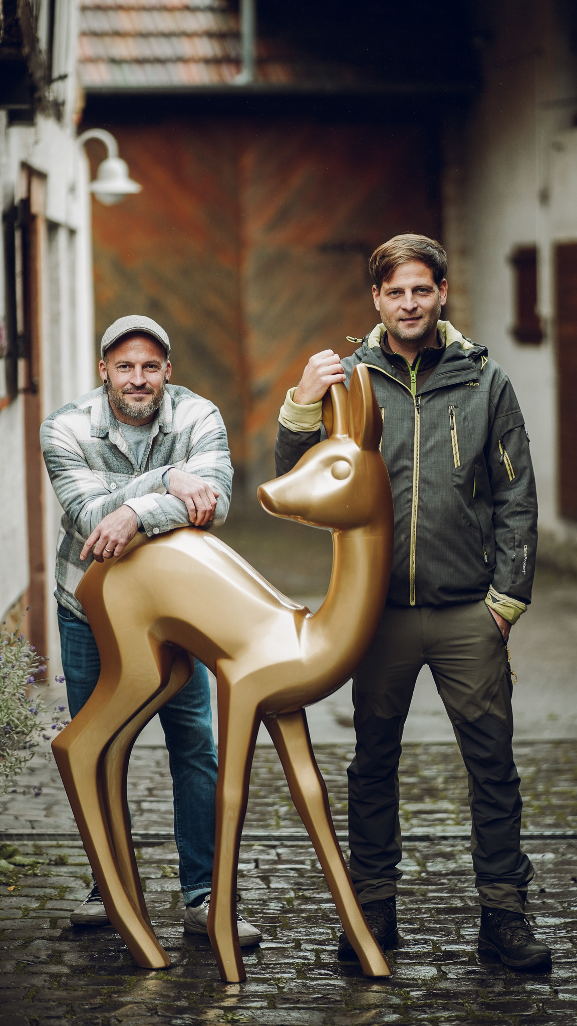 Das Bambi zu Gast im Weingut