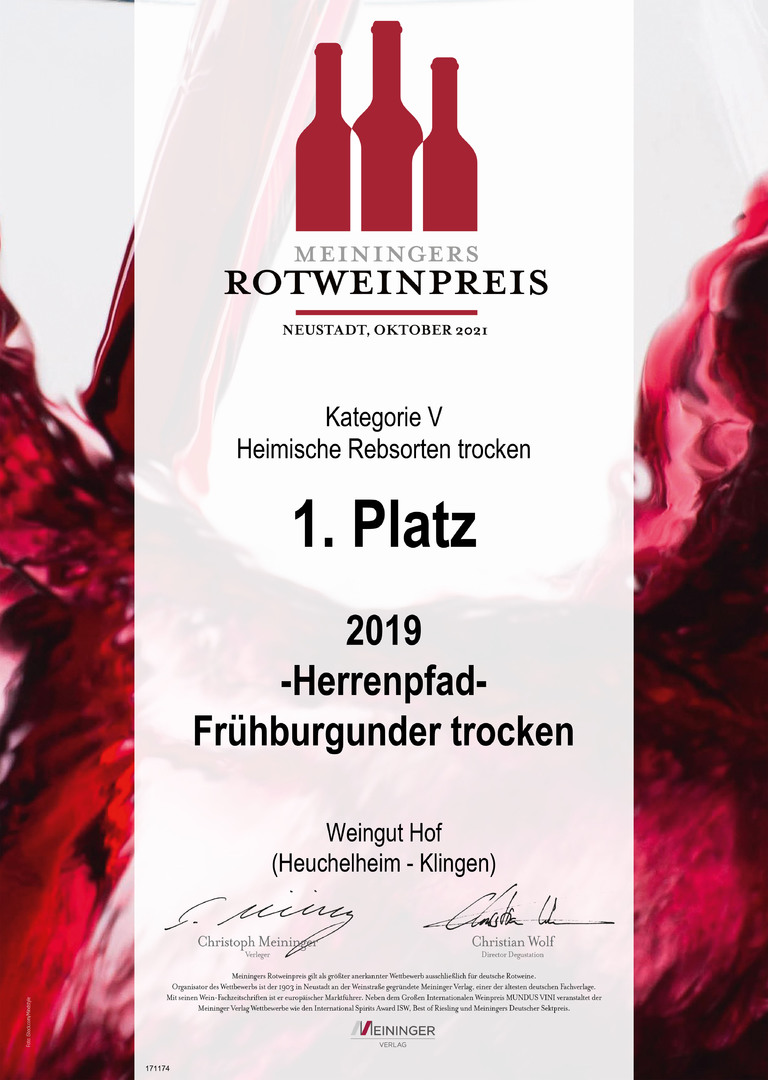 MEININGERS ROTWEINPREIS 2021